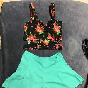 Crop top & shorts set